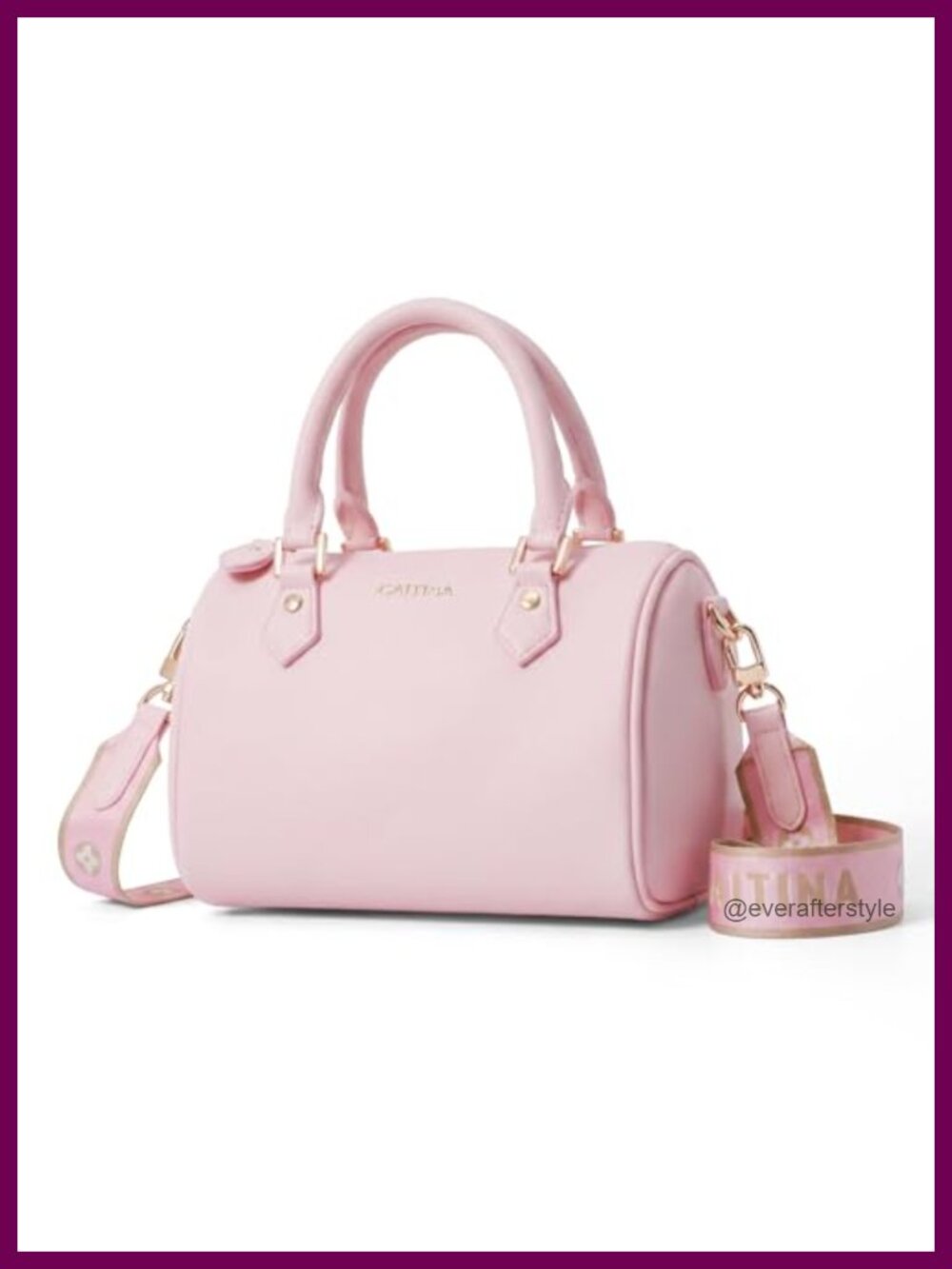 Vegan Leather Crossbody Top Handle Handbag Classic Boston Bag Women